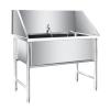 Stainless Steel Pet Grooming Bathtub with Faucet (120 cm/ view 1