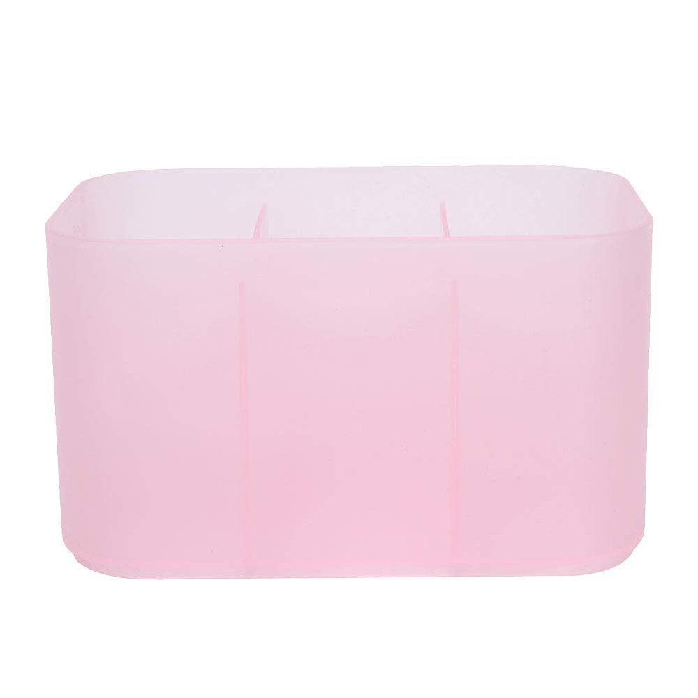 XoYixoYi Nail Art Storage Box, Nail Container and Tool Organizer with 6 Compartments, for Makeup and Manicures, Pink