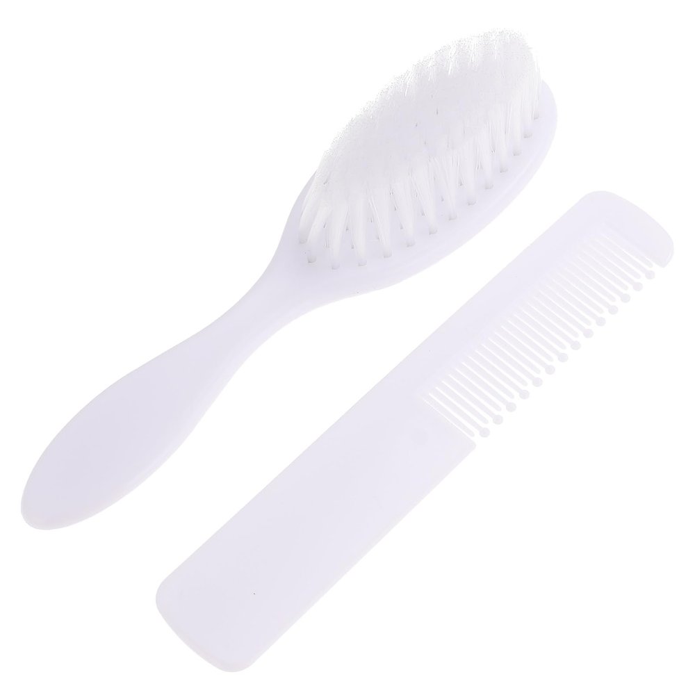 Housoutil Baby Comb and Brush Set for Newborns, Soft ABS Material
