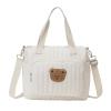 Large Diaper Bag with Shoulder Strap | Tote Organizer with Bear Motif view 1