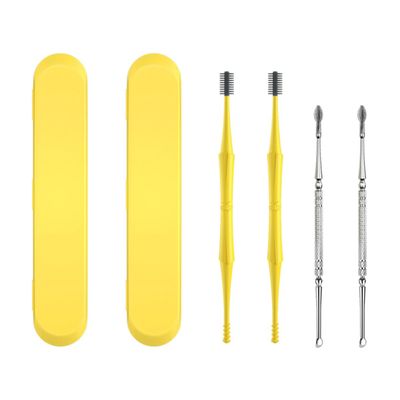 MAGICLULU Stainless Steel Earwax Removal Set with 4-Piece Spiral and Spoon Design, Ergonomic Handle, and Storage Box for Gentle At-Home Ear Cleaning