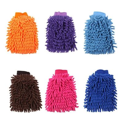 Soft Chenille Microfiber Car Wash Mitts, Double-Sided Cleaning Cloths