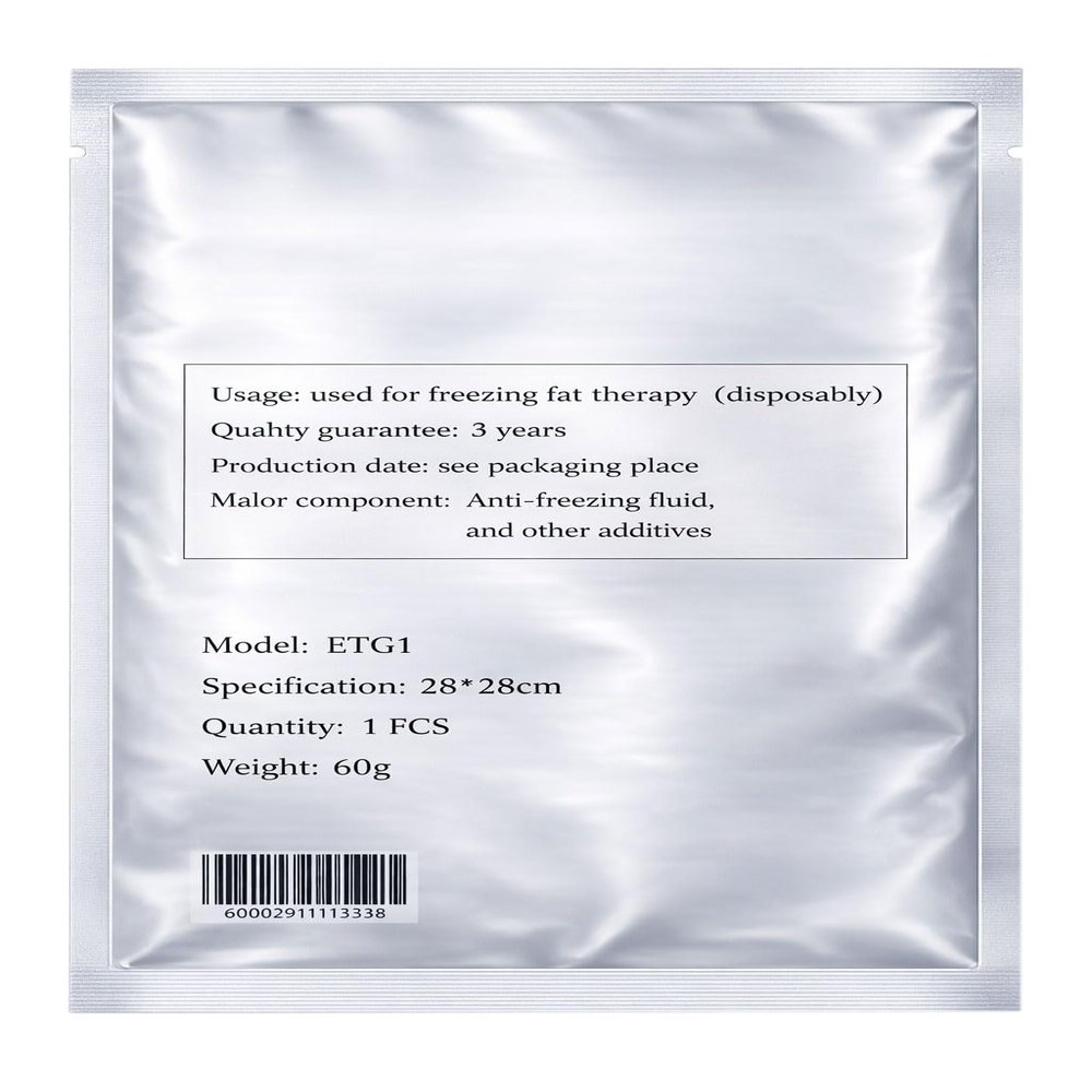 WONDER POINT Antifreeze Membrane for Fat Freezing, Frost-Protection Cooling Pads, Small Size, 25-Pack (28 x 28 cm, 60 g)