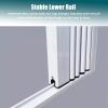 Generic Pet-Safety Window Grille, Vertical Folding Aluminum Alloy Bars for Terrace, Balcony, and Apartment, 42 x 42 in (W 105 x H 105 cm) view 3