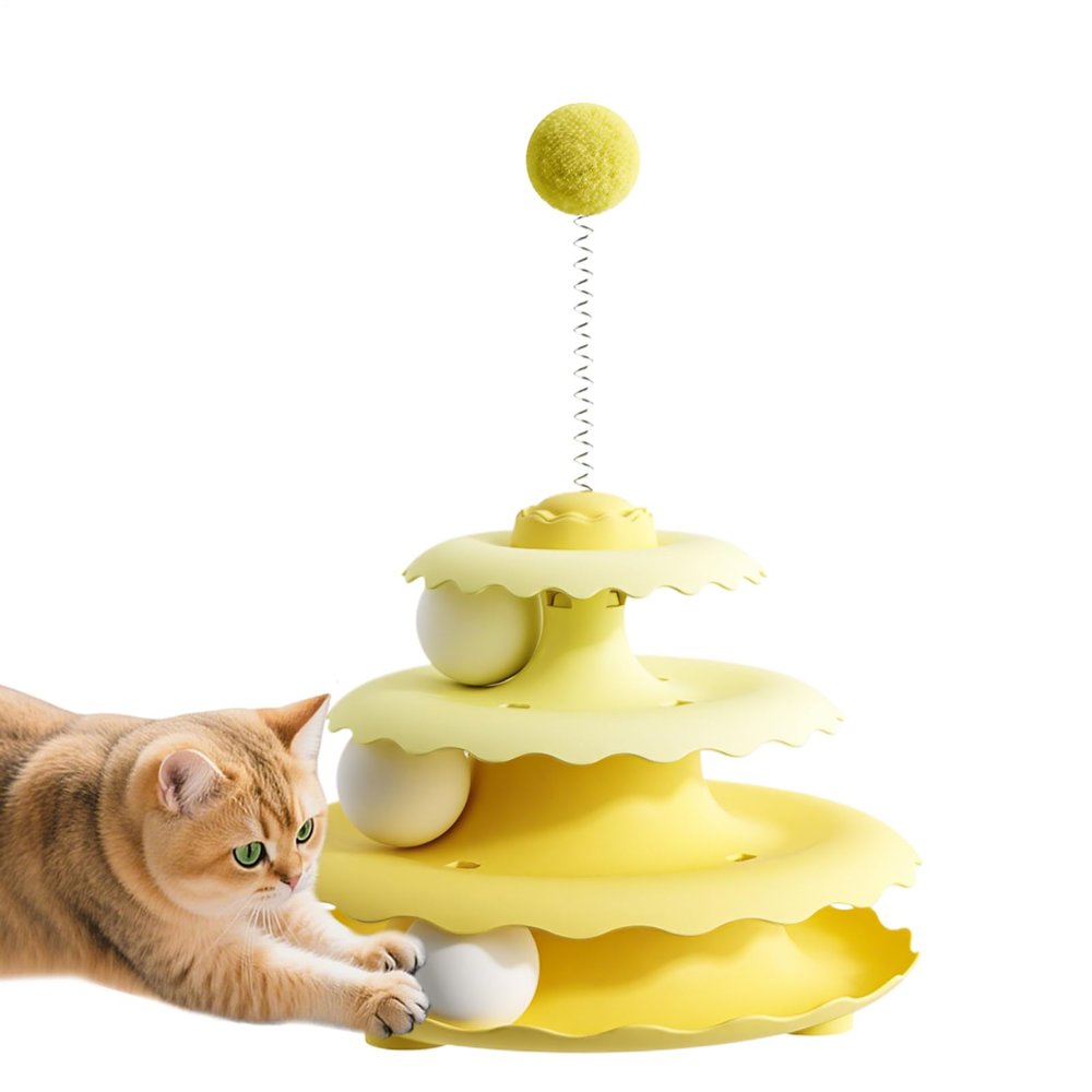 Generic Cat Ball Track Toy, PP, 24.5 x 17.2 x 17.2 cm