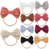 Operitacx 10-Pack Nylon Bow Headbands for Girls view 1