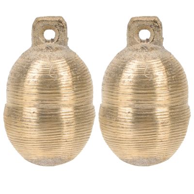 Amosfun Brass Dog Bells for Collars, 2 Pieces, Gold