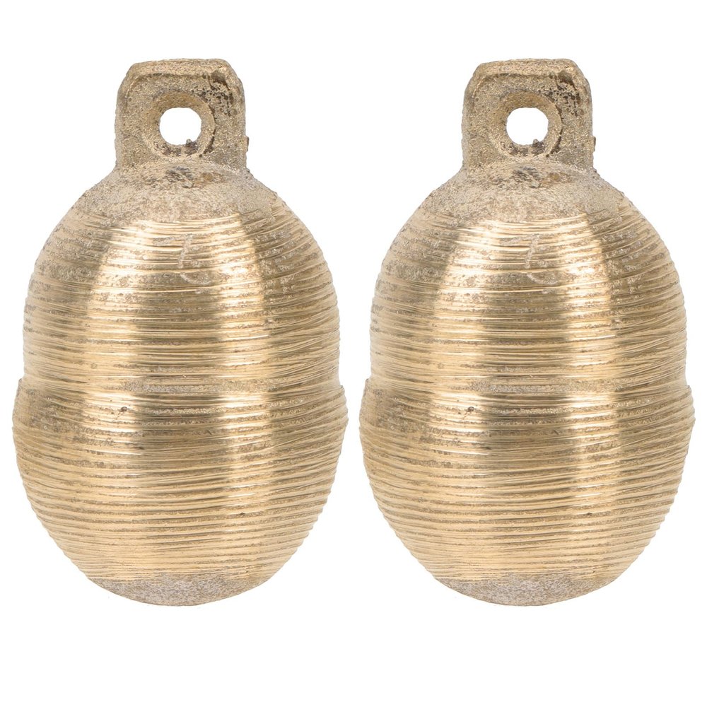 Amosfun Brass Dog Bells for Collars, 2 Pieces, Gold