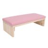Sonew Nail Hand Rest Pillow, PU Leather and Solid Wood, Ergonomic, Pink view 4