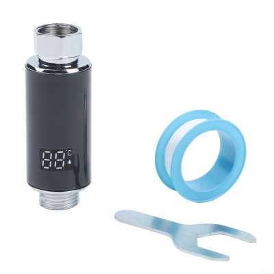 Water-Powered LED Shower Thermometer Displays Bath Water Temperature from 0 to 99°C
