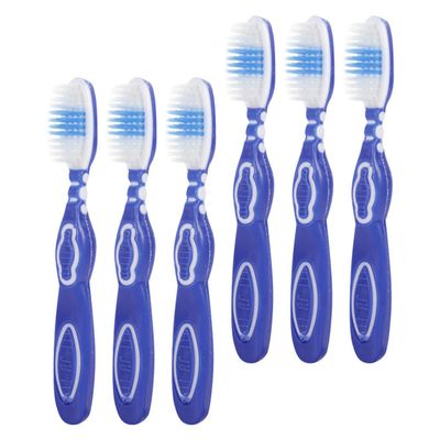 MAGICLULU 6-Pack Mini Travel Toothbrushes with Ergonomic Handles and Soft Nylon Bristles