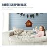 Operitacx Child-Friendly House-Shaped Wall-Mounted Storage Shelf, Space-Saving and Decorative for Children's Rooms and Toy Storage view 3