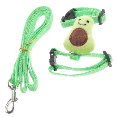 MUCKLILY Adjustable Nylon Rabbit Harness and Leash Set, Green