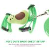 MUCKLILY Adjustable Nylon Rabbit Harness and Leash Set, Green view 3
