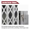 Customizable Retractable Security Window Grille for Children and Pets, Lockable, Burglar-Resistant, 60–140 cm, 140 × 180 cm view 3