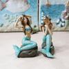 STOBAZA 2-Piece Resin Mermaid Aquarium Decorations view 4
