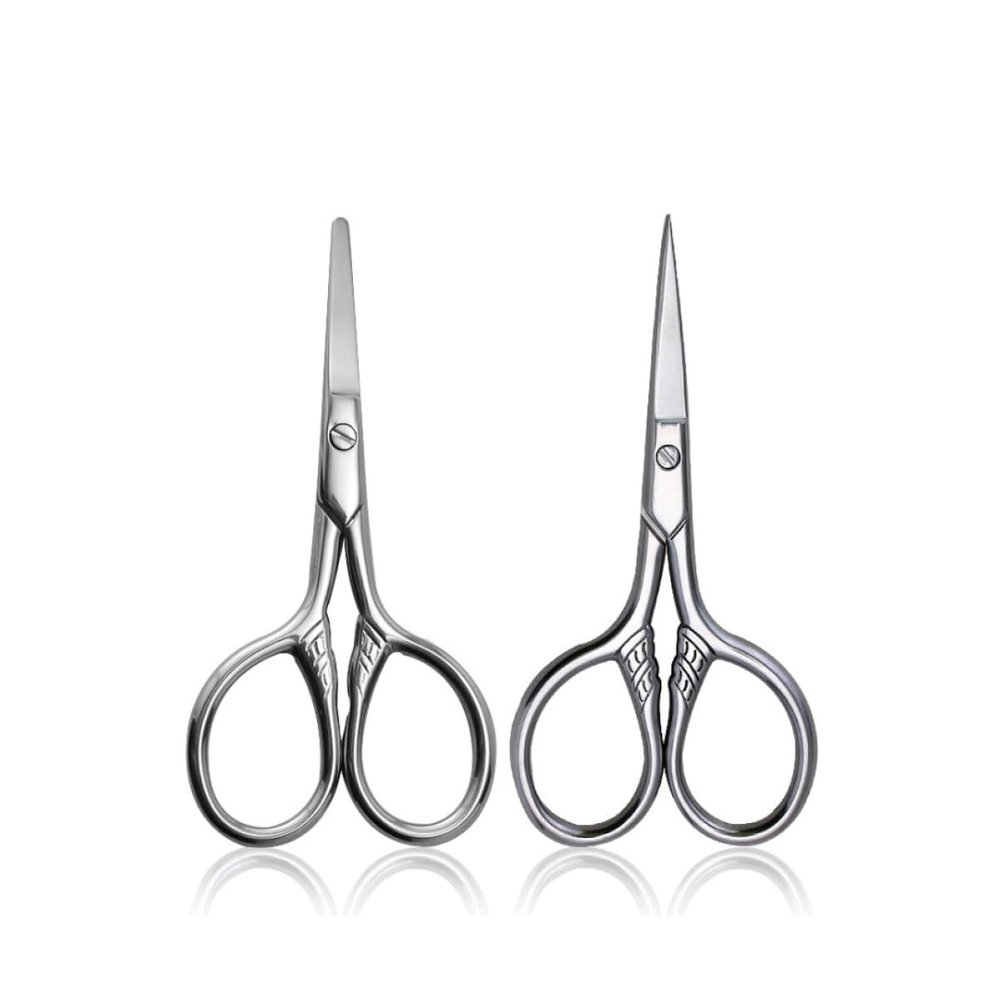 Ciieeo Stainless Steel Beard Scissors with Rounded Tip, 1 Set