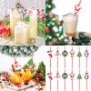 YIGZYCN Christmas-Themed Paper Straws with Cartoon Designs view 2