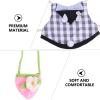 Toddmomy Pet Harness and Leash Set with Breathable Cotton and Plush Vest for Rabbits and Hamsters view 3