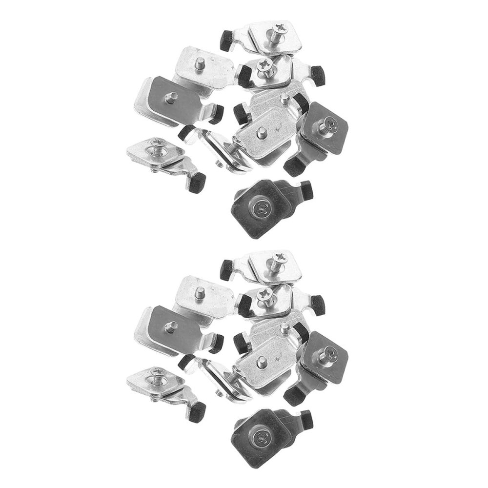 CORHAD 20-Piece Silver Iron Curtain Track Stoppers