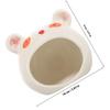 KAILIKETIY Ceramic Hamster House with Cooling Function, Bear-Shaped Nest for Summer and Winter, White view 2