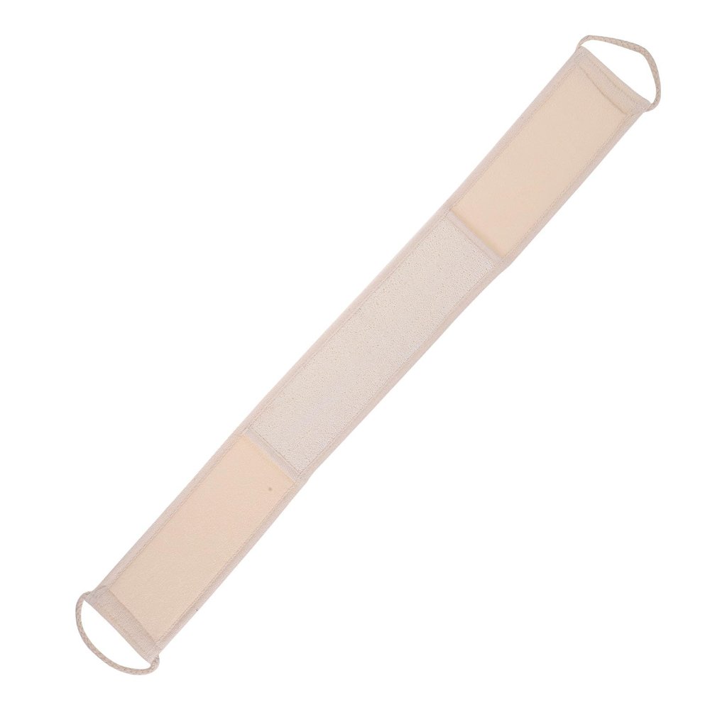 Beige Loofah Body Scrubber with Cotton