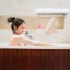 Beige Loofah Body Scrubber with Cotton view 4