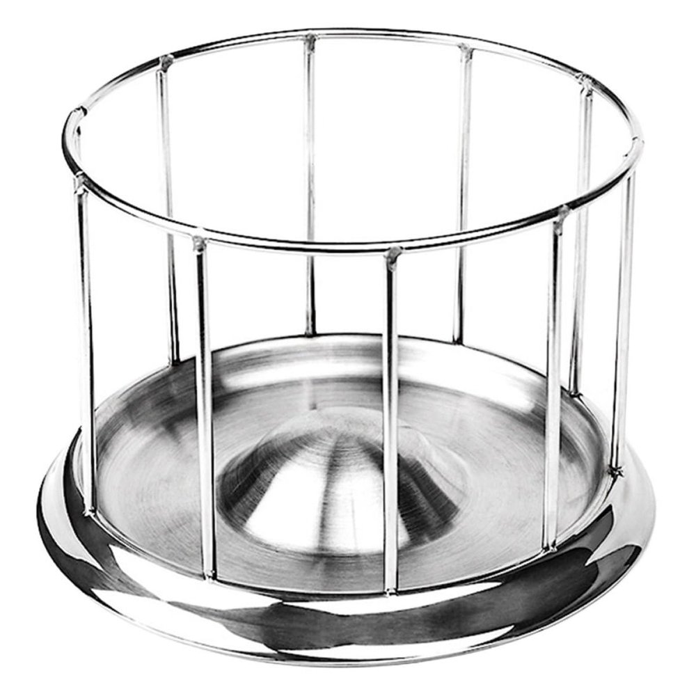 COOPHYA Stainless Steel Turtle Food Bowl, Round Railing Shape, Silver