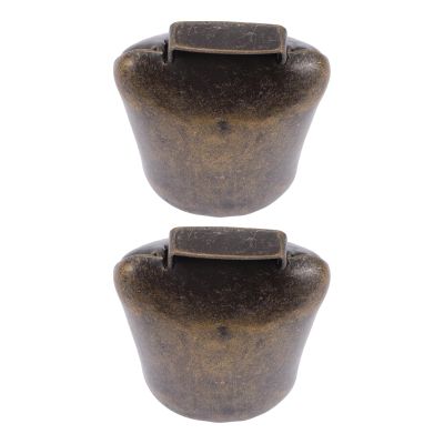 Toddmomy 2-Piece Iron Livestock Bells, Loud Retro Design, Portable and Decorative
