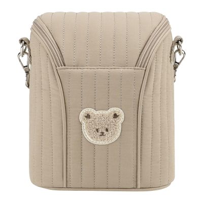 Reusable Insulated Baby Bottle Bag, Cotton, Brown