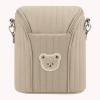 Reusable Insulated Baby Bottle Bag, Cotton, Brown view 3