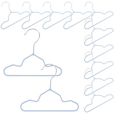 JEWEDECO 20 Metal Pet Hangers with Non-Slip Plastic Coating