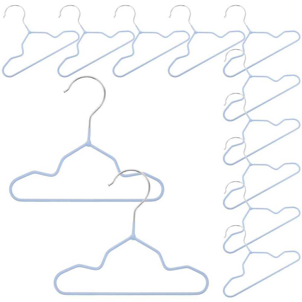 JEWEDECO 20 Metal Pet Hangers with Non-Slip Plastic Coating
