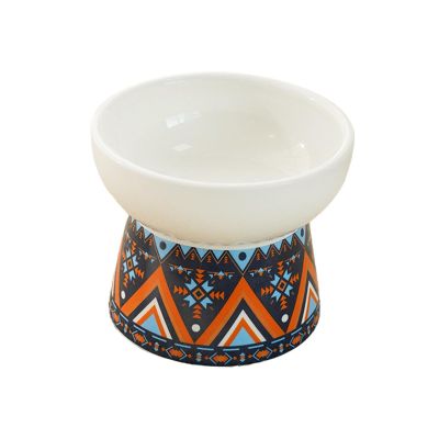 mophrati Raised Ceramic Water Bowl for Dogs and Cats