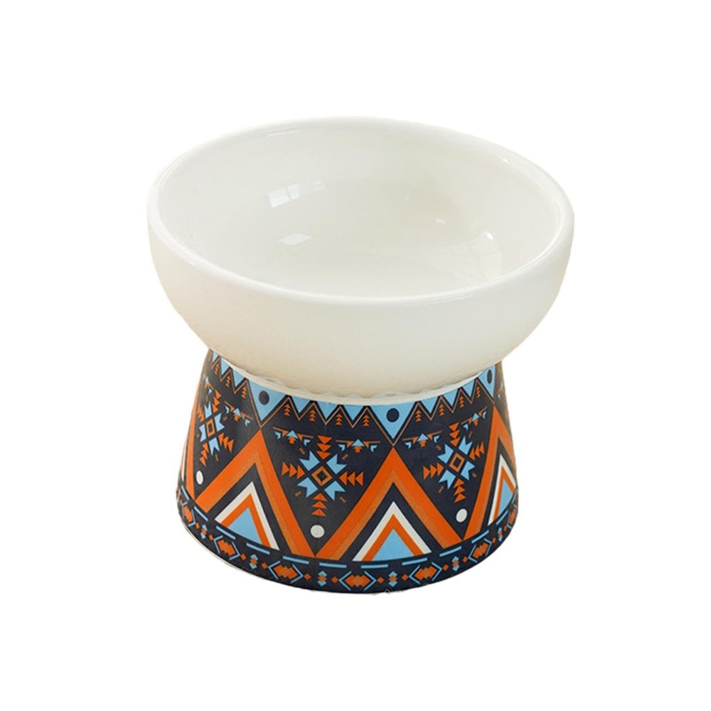 mophrati Raised Ceramic Water Bowl for Dogs and Cats