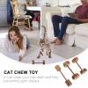 TEHAUX Cat Matatabi Dumbbells, 3-Piece Set for Dental Care, Natural Matatabi Wood, Random Style view 3