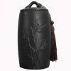 OPFdfhDFH Small Ceramic Urn for Pets, Black/Bamboo view 1