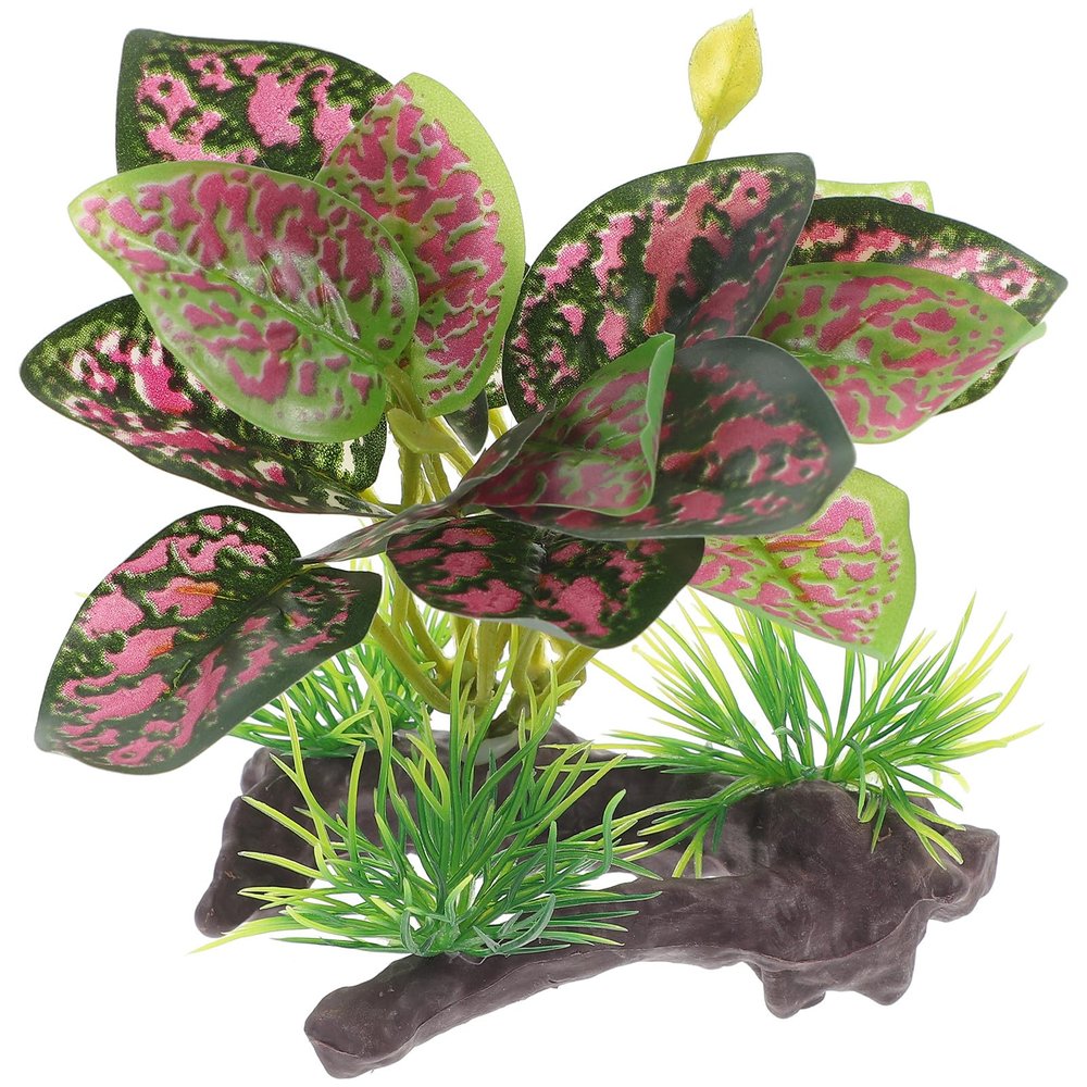 VILLCASE Artificial Aquarium Plant Ornament, Plastic, Reusable