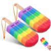 MAGICLULU 2-Piece Colorful Ice Cream-Shaped Body Exfoliating Sponges, Random Color view 1