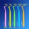 Interdental Brushes and Floss Picks, 10-Piece Set, Multicolor, with Cover (Green, 0.8 mm) view 2