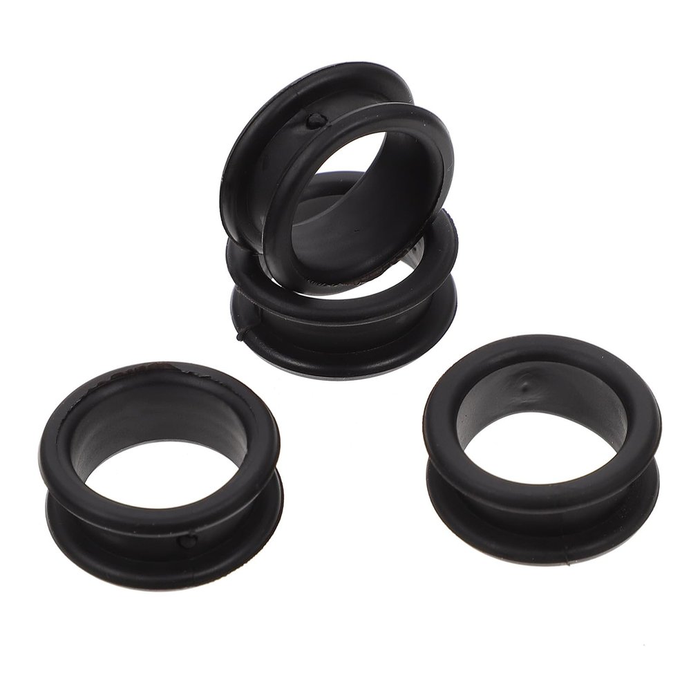 KHBUAB Silicone Scissor Finger Rings, 10-Pack, Black