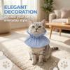 GWEOR Soft Recovery Collar for Dogs and Cats - Blue Striped view 2