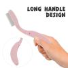 2-Piece Stainless Steel and PP Eyebrow and Eyelash Comb Set view 4