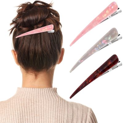 3 Acrylic Hair Clips for Women, Large Hair Clips