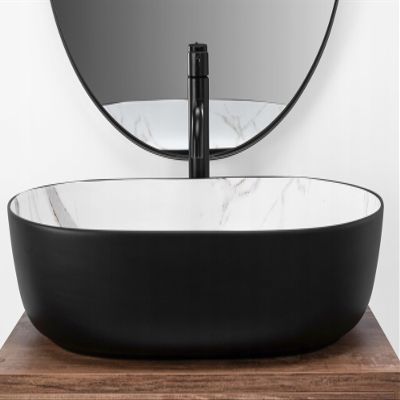 Matte Sink Set with Faucet and Drain Stopper