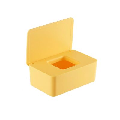 QWdfgS Paper Towel Holder, Wet Wipe Storage Box with Lid, Yellow