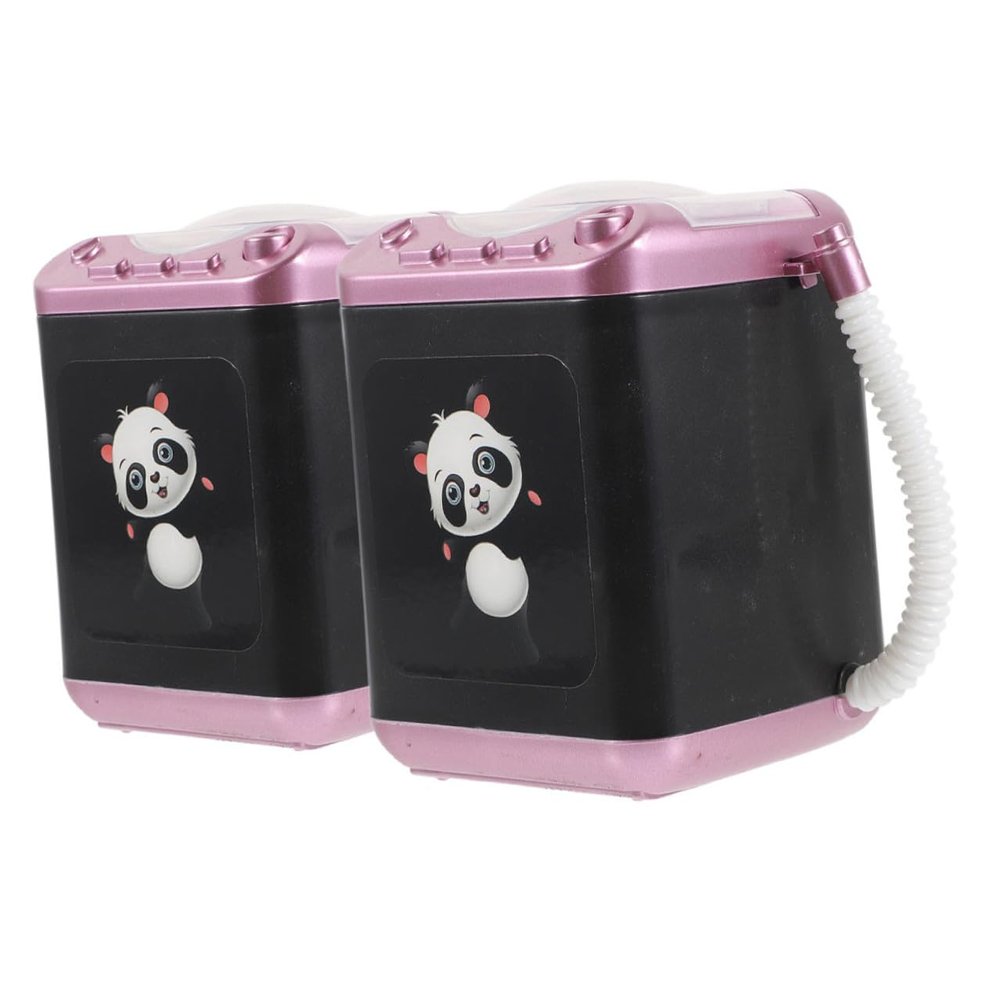 2-Piece Electric Makeup Brush Cleaners, Plastic, Compact