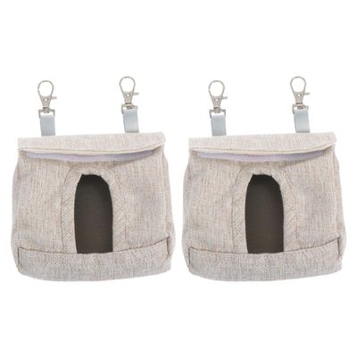 SOLUSTRE 2-Pack Fabric Feeders for Rabbit Cages, Foldable and Reusable, for Rabbits and Chinchillas