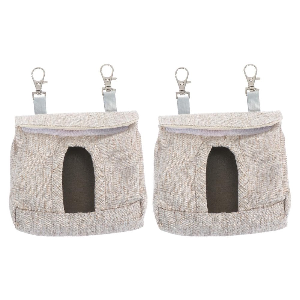 SOLUSTRE 2-Pack Fabric Feeders for Rabbit Cages, Foldable and Reusable, for Rabbits and Chinchillas