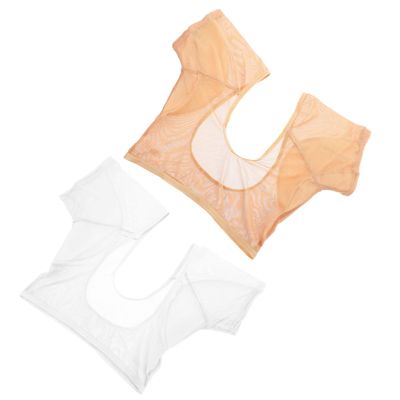 SOLUSTRE 2-Pack Washable Chinlon Underarm Sweat Pads for Women